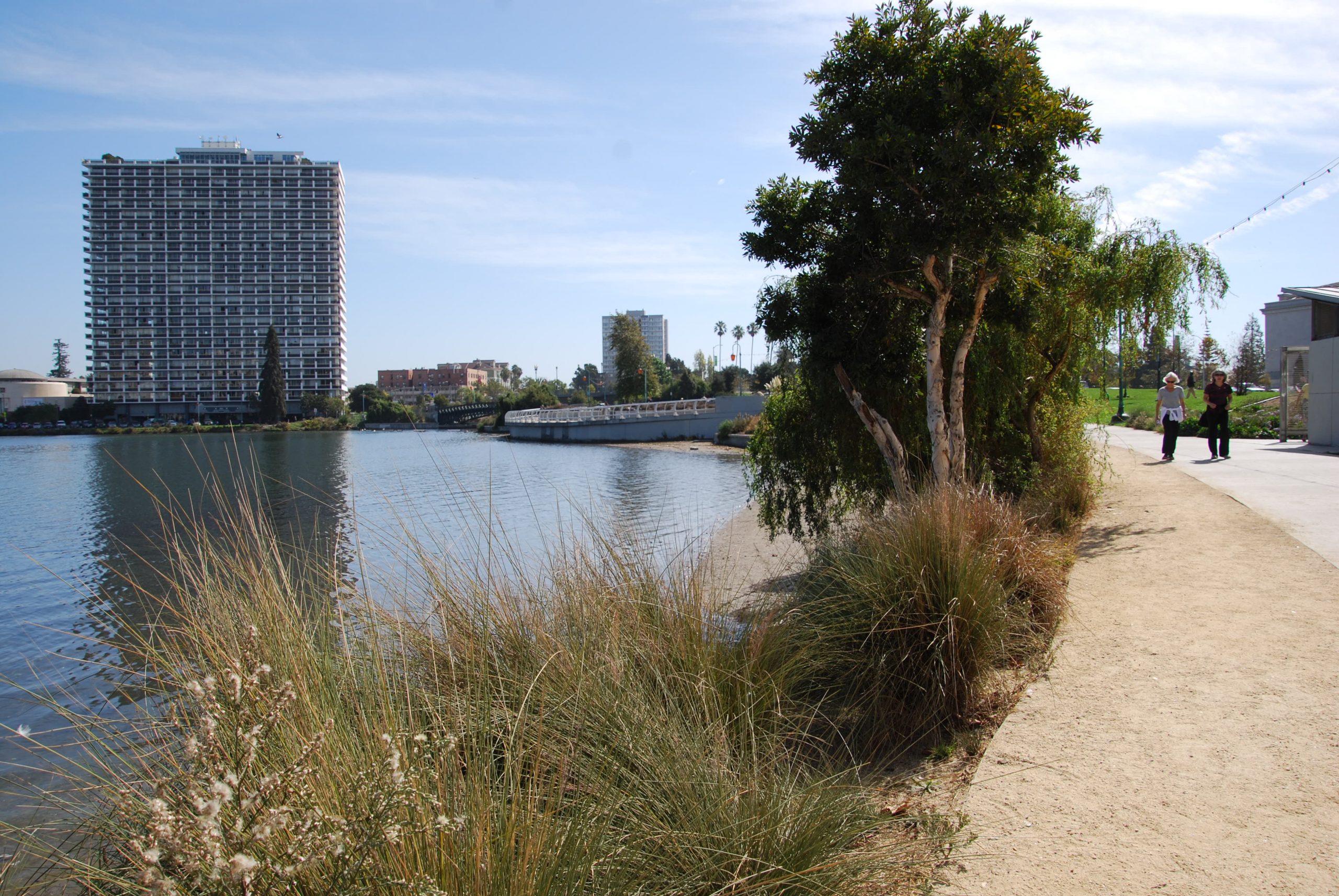 New pedestrian walkways on the south end of Lake Merritt have made it much more inviting. Photo by Scott Morris.