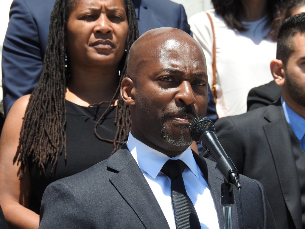 Alameda County Public Defender Brendon Woods at a June 29, 2017, press conference in Oakland. Photo: Scott Morris