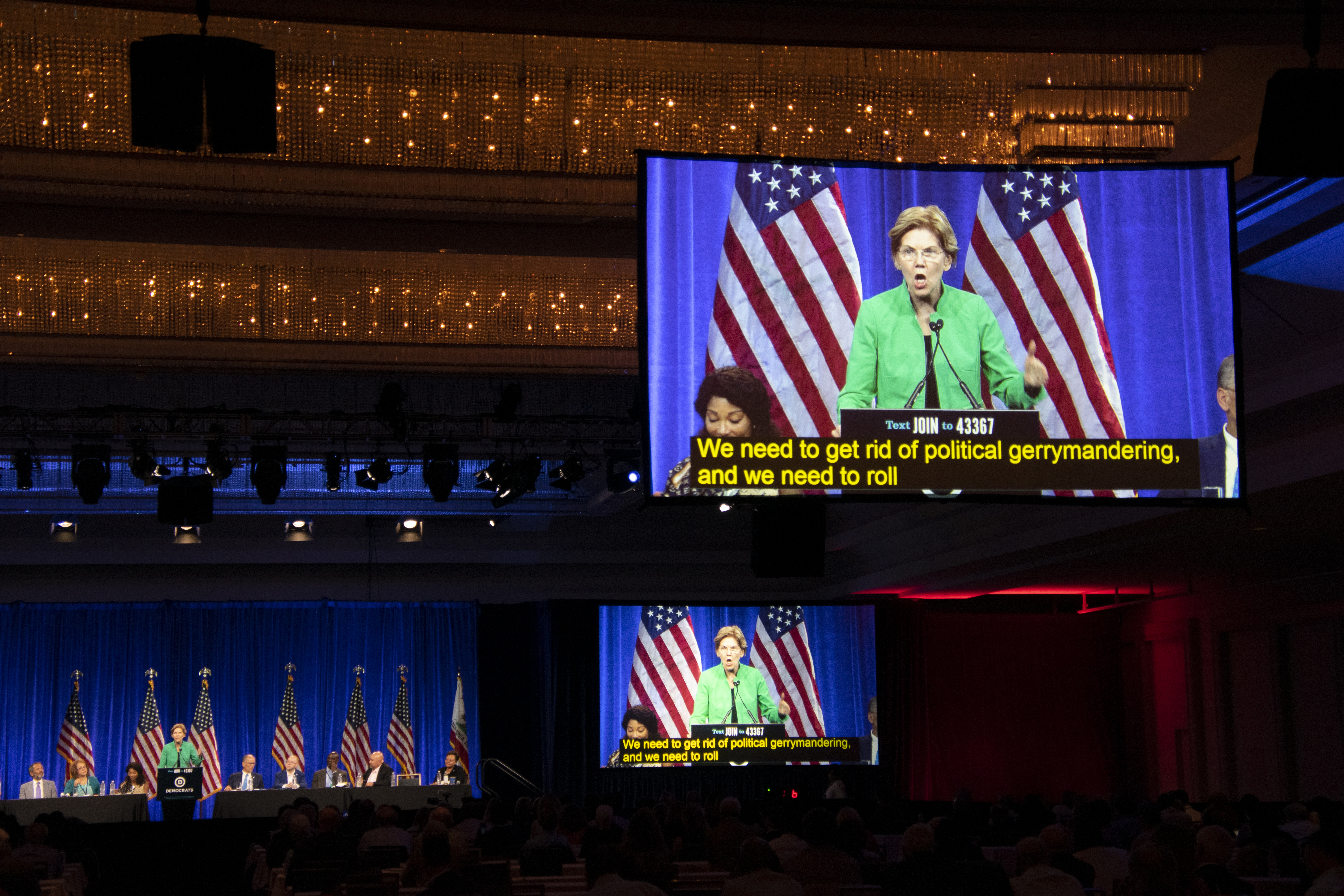 U.S. Sen. Elizabeth Warren speaks at the Democratic National Committee summer meetings in August.