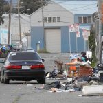 Trash on Wood Street in West Oakland. Photo by Scott Morris.