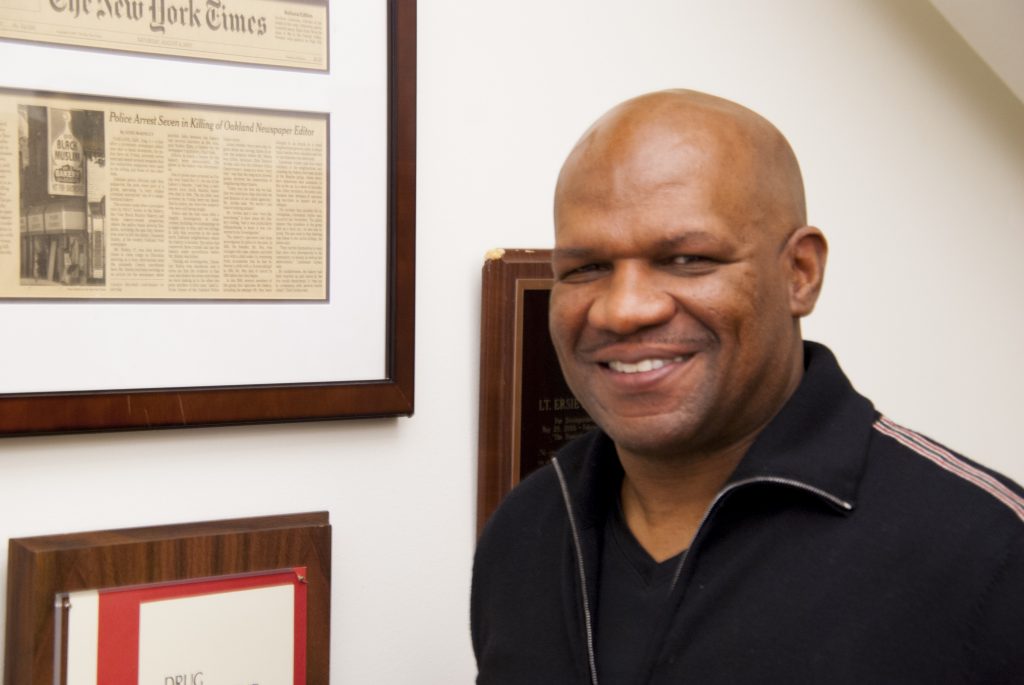 Capt. Ersie Joyner III in his office. Photo by Scott Morris.