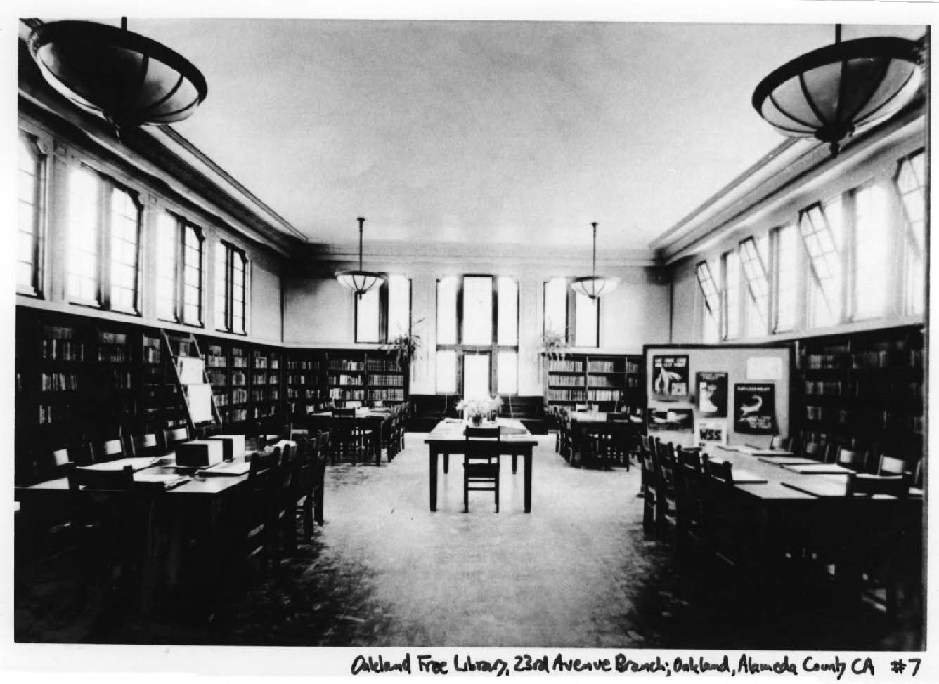The interior of the Miller Avenue library. National Park Service photo.