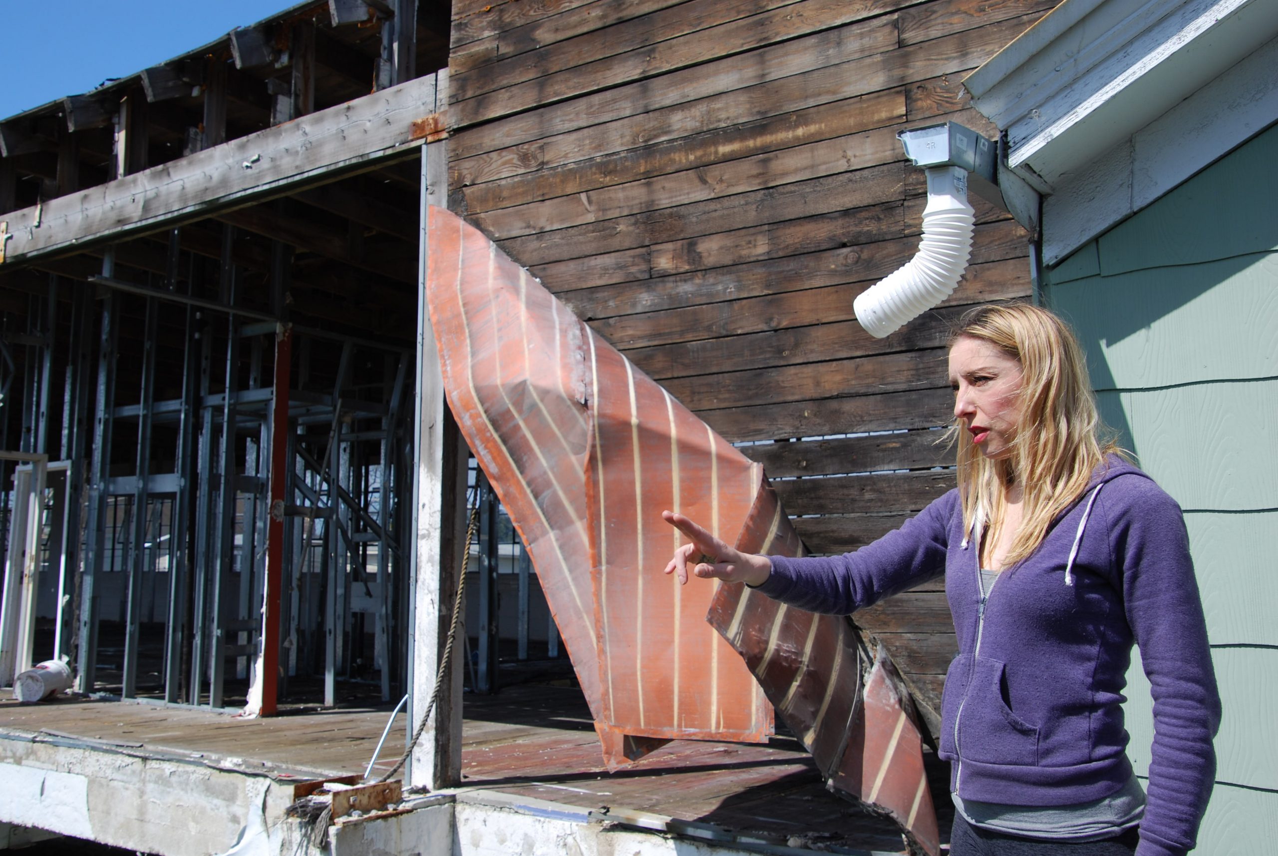 Kristin Matteson is worried about toxic water leaking onto her property from 1919 Market St. Photo by Scott Morris.