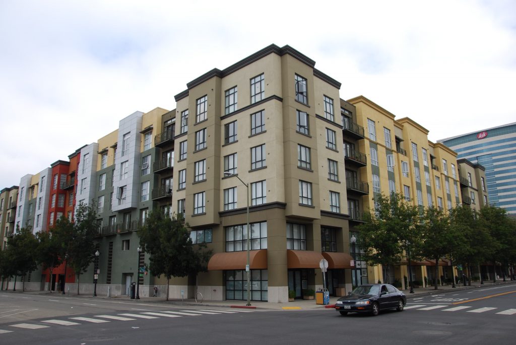 Apartment buildings in downtown Oakland. Photo by Scott Morris.